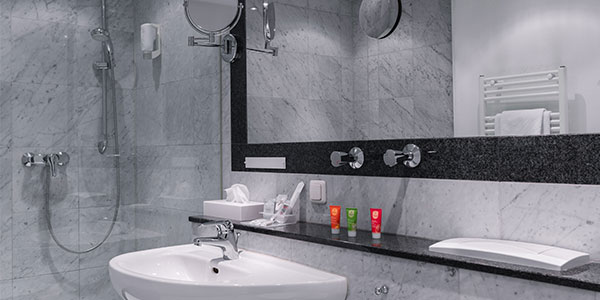Badezimmer im Hotel Sengelmannshof